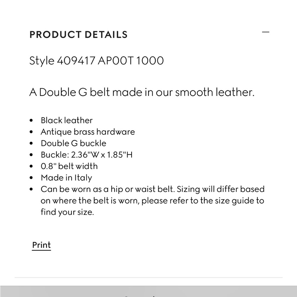 Gucci GG Marmont thin belt, never worn. - Picture 4 of 4